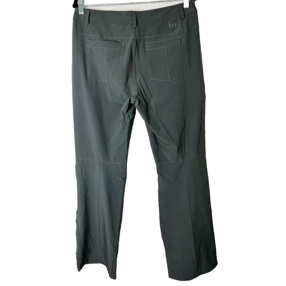 REI Womens Gray Pants Convertible Hiking Roll up - Size 12 Straight Boot Cut P